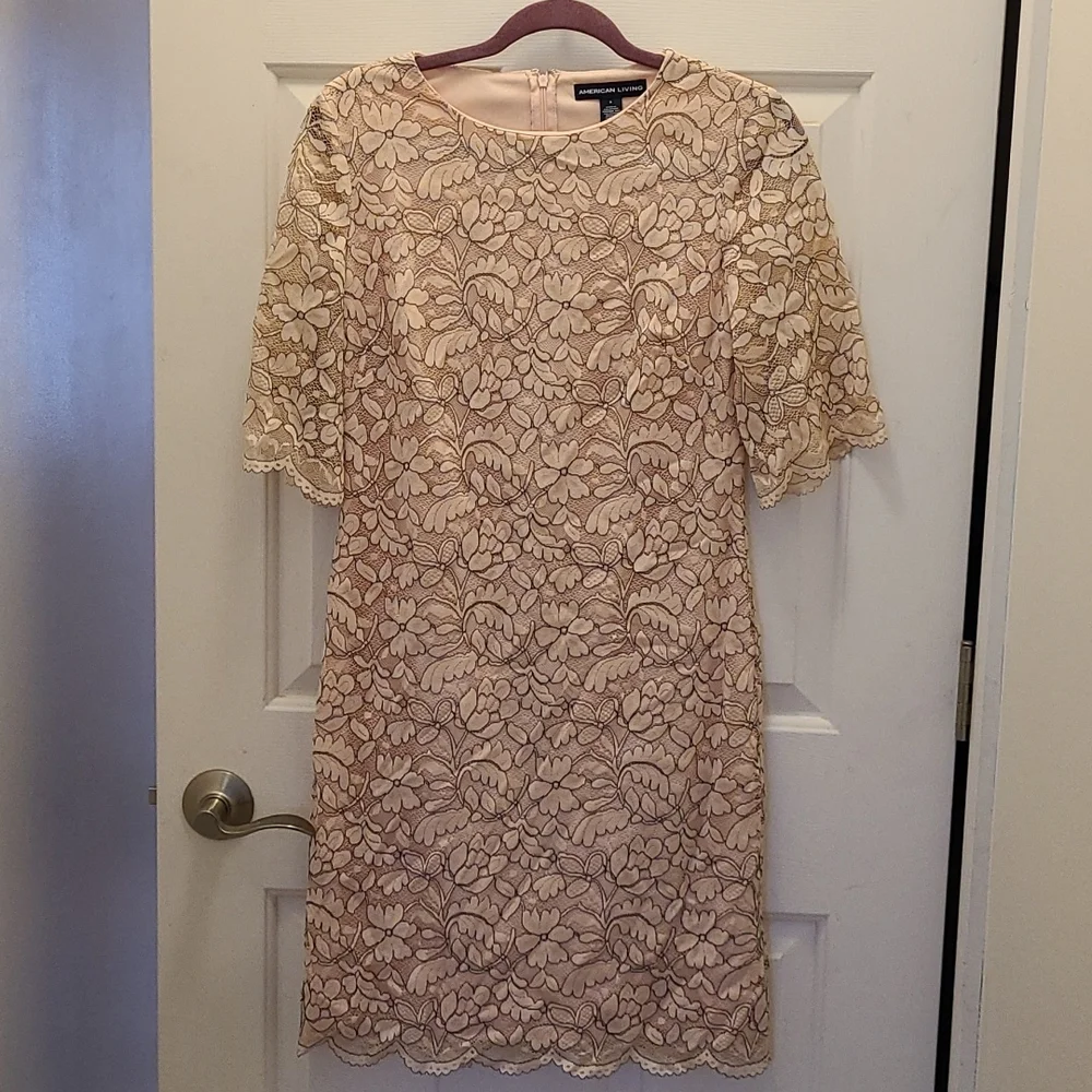 Pink laced Spring Dress - Picture 1 of 4